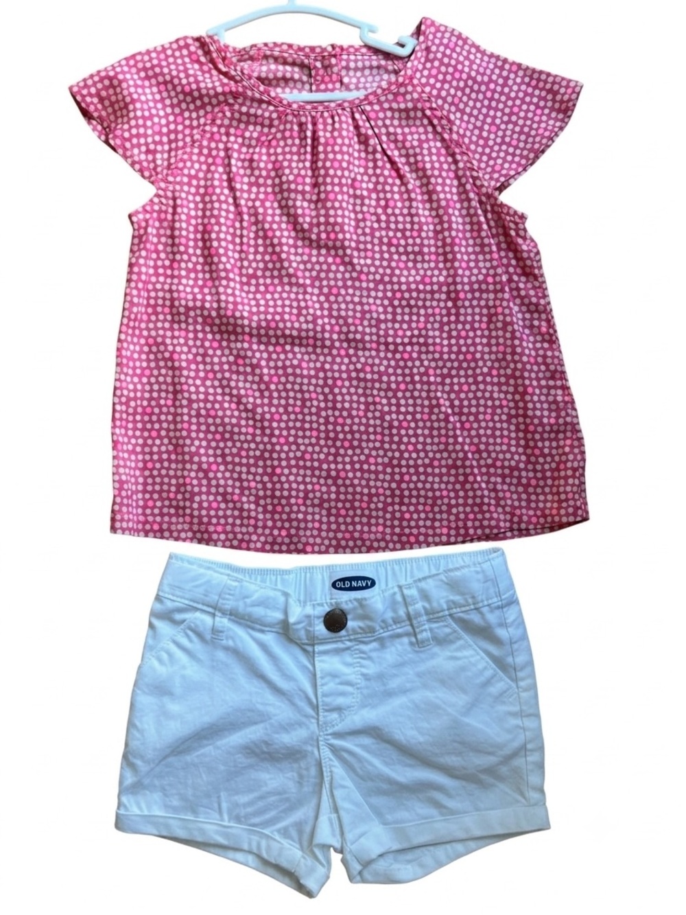 Girl’s Shirt and White 100% Cotton Shorts (Size 3T)